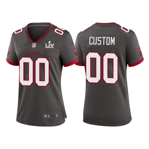 Women's Tampa Bay Buccaneers ACTIVE PLAYER 2021 Grey NFL Super Bowl LV Limited Stitched Jersey